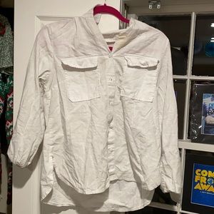 Oversized White Button Down Shirt